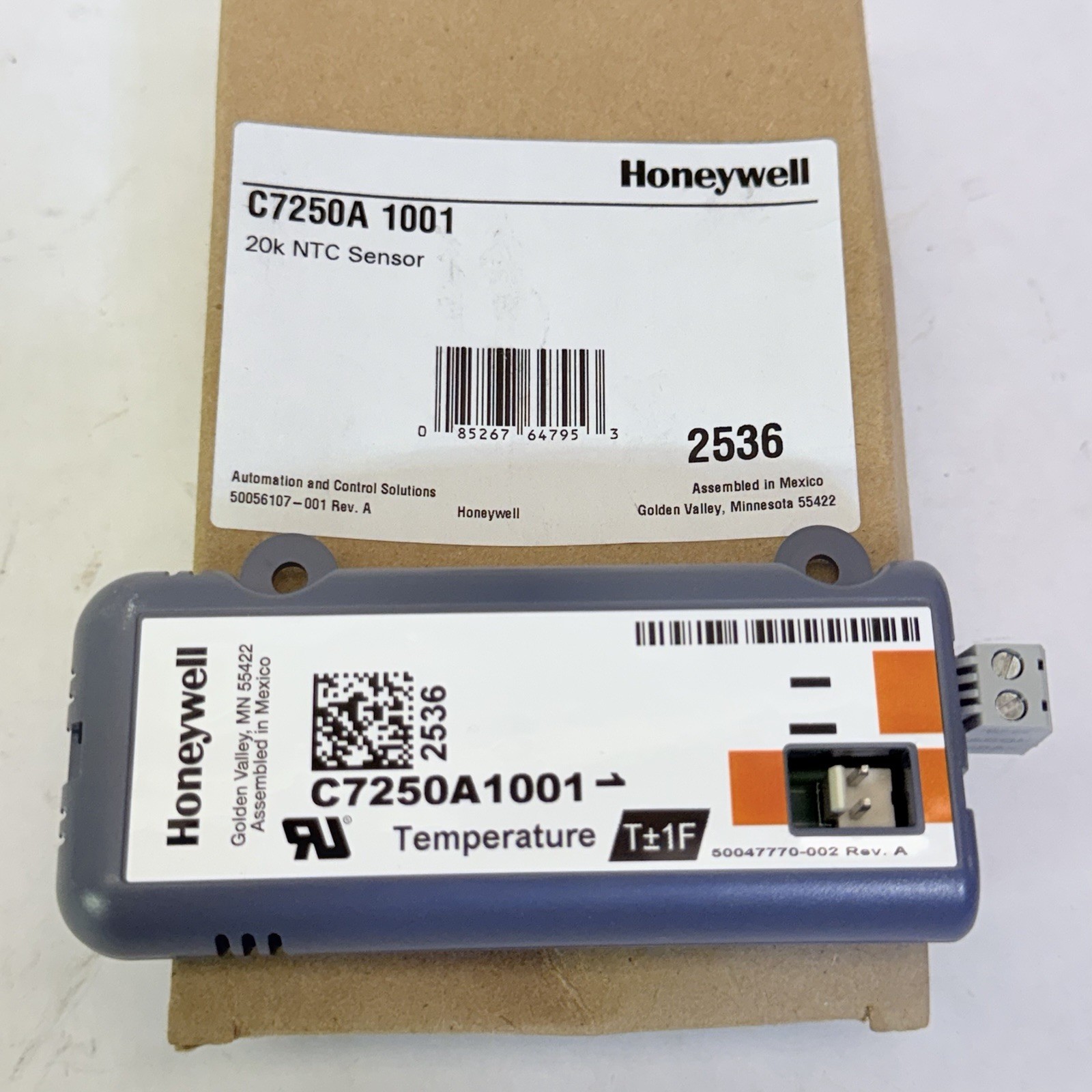 Honeywell C7250A 1001 20K NTC Temperature Sensor