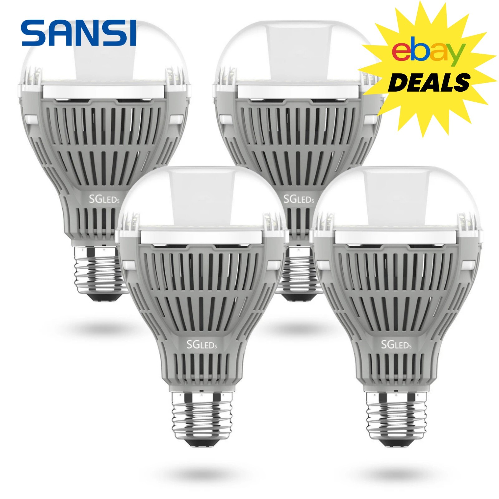 4 pcs 200W Equivalent LED Light Bulbs 2200lm A21 5000K 16W Energy Saving Lamp