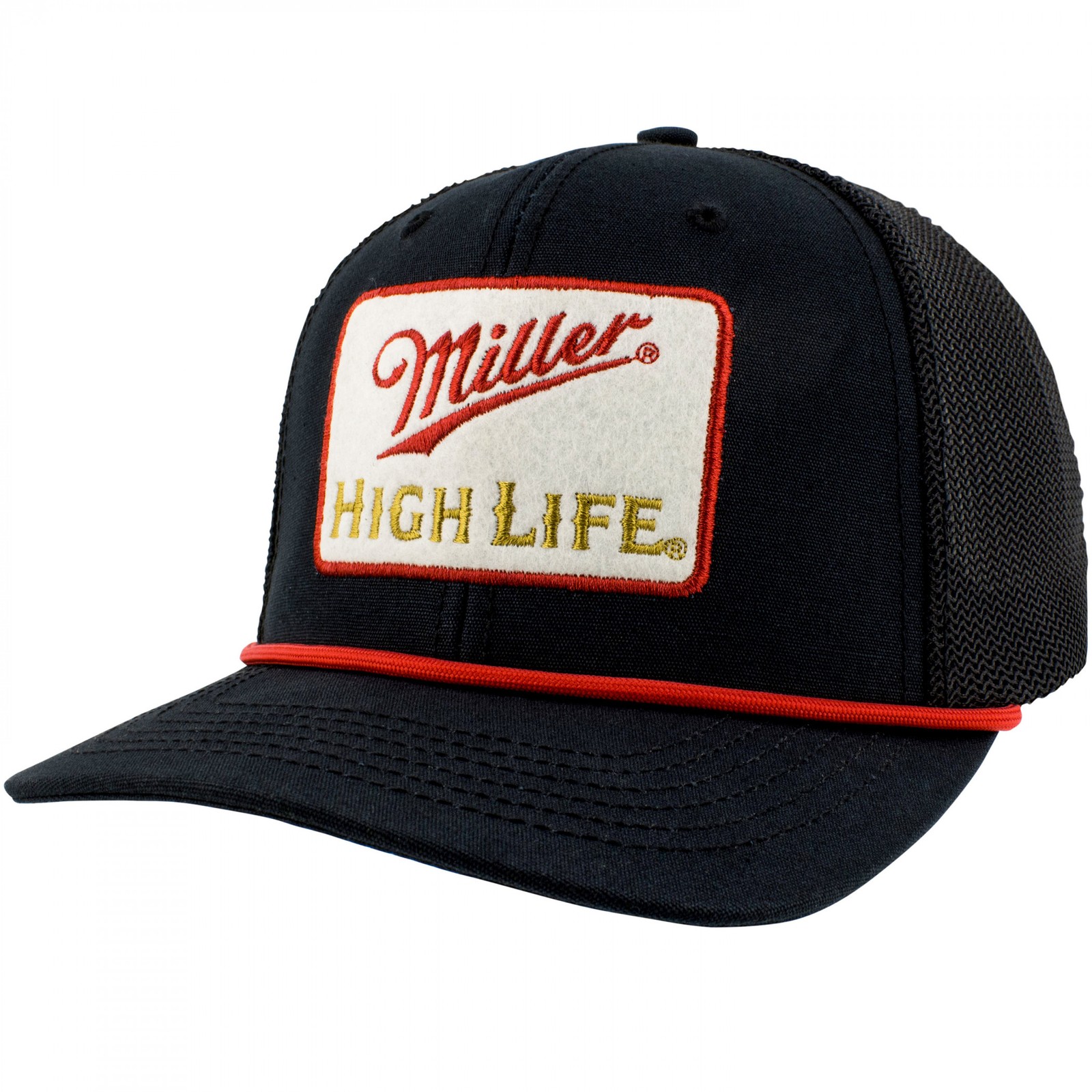 Miller High Life Canvas Embroidered Felt Patch Hat Multi-Color