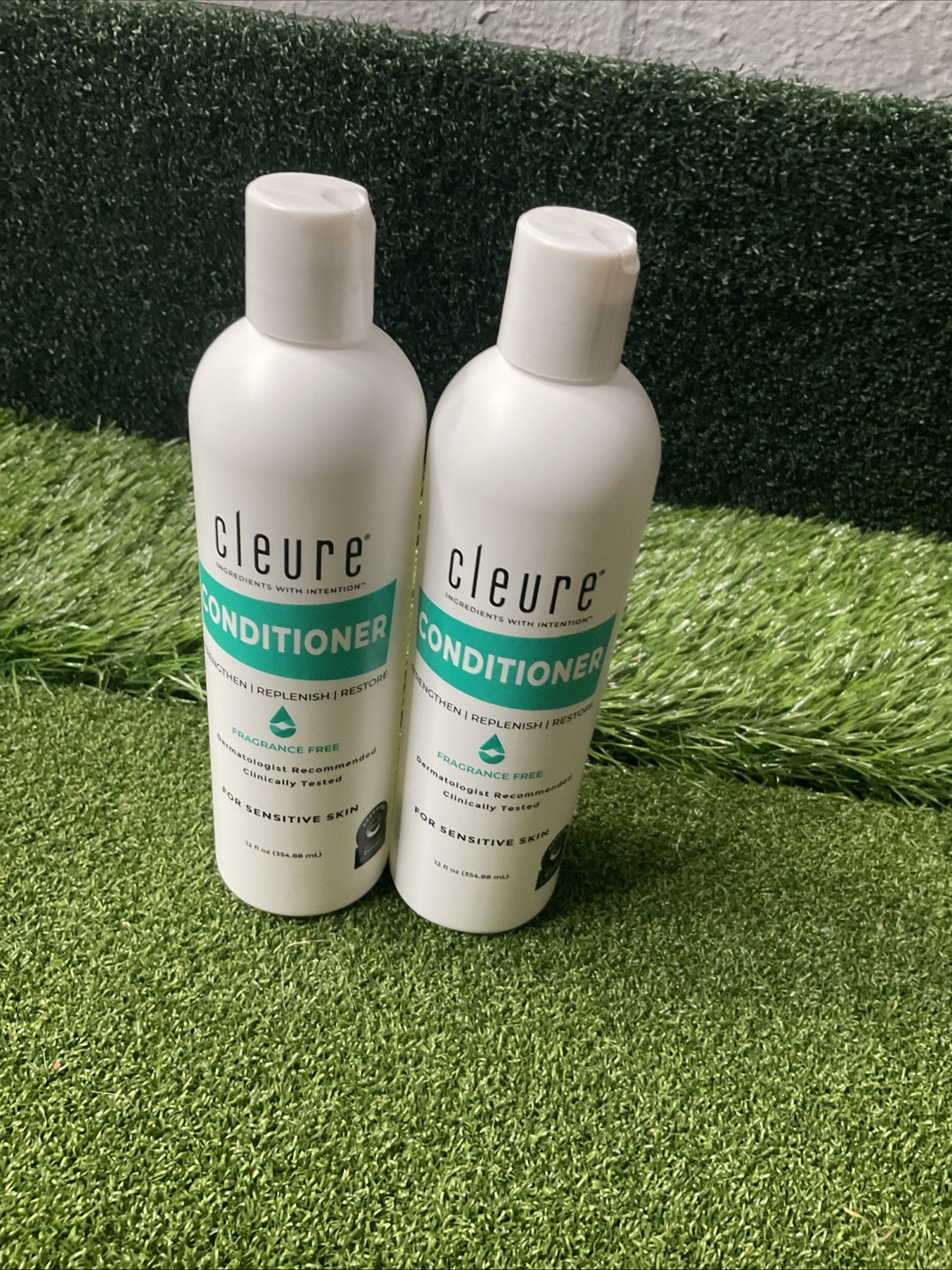 Cleure Hair Conditioner Fragrance Free Sensitive Skin 12oz - 2 Included Sealed!