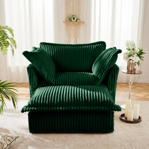 Deep Seat Armchair for Living Room Armchair Sets with Large Soft Pillow Set of 2