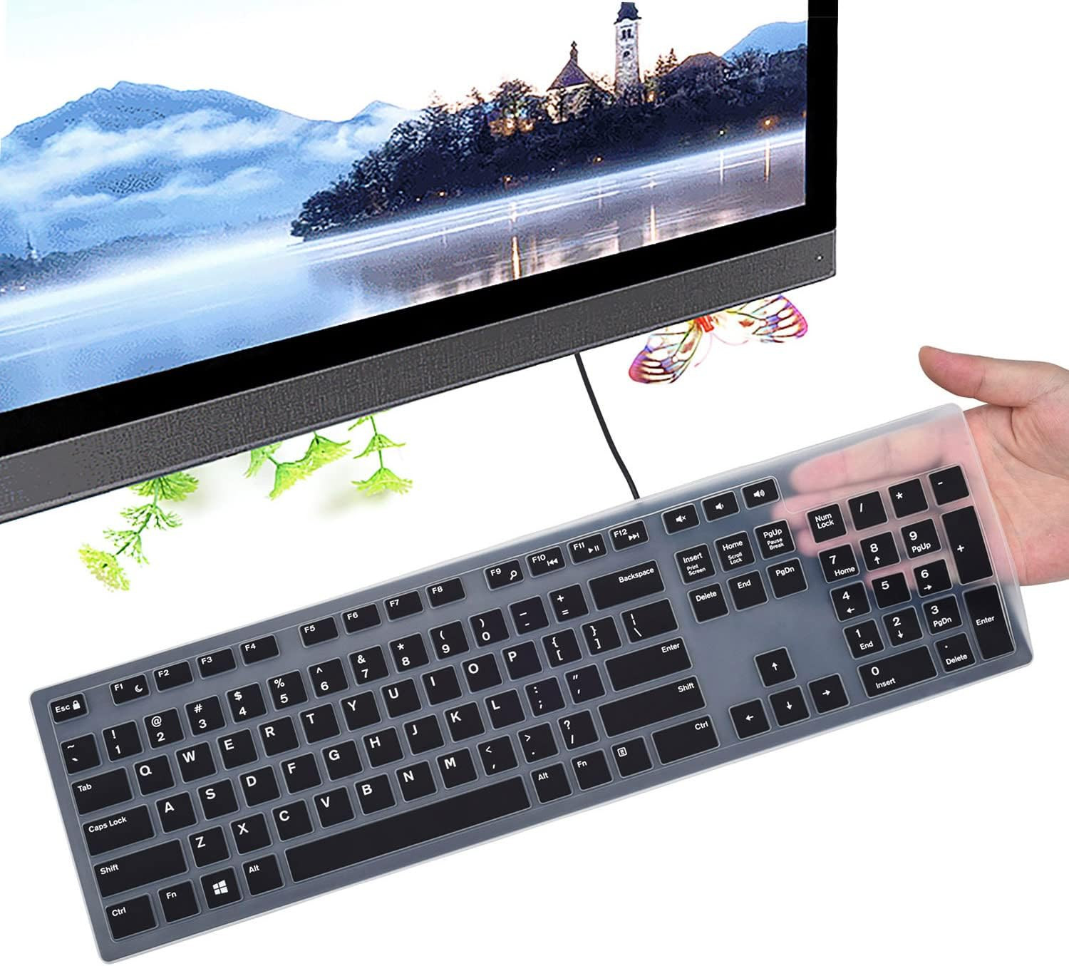 Keyboard Cover for DELL KB216 Kb216B Kb216T Kb216D Kb216P Wired & KM636 & Dell O