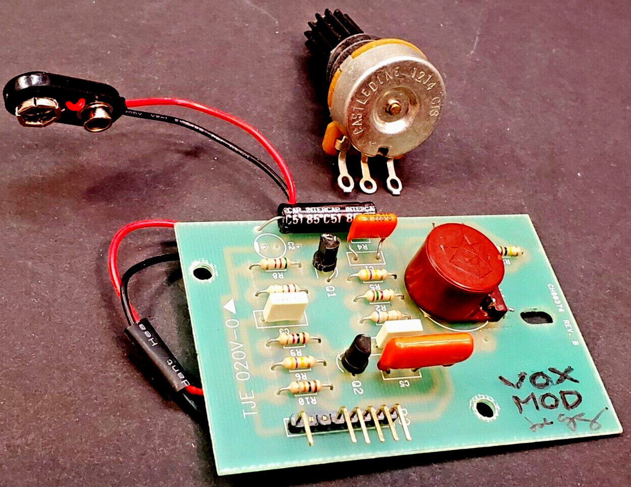 GAGAN VOX MOD pcb and icar pot kit for V847 vox wahs. vintage TDK inductor.