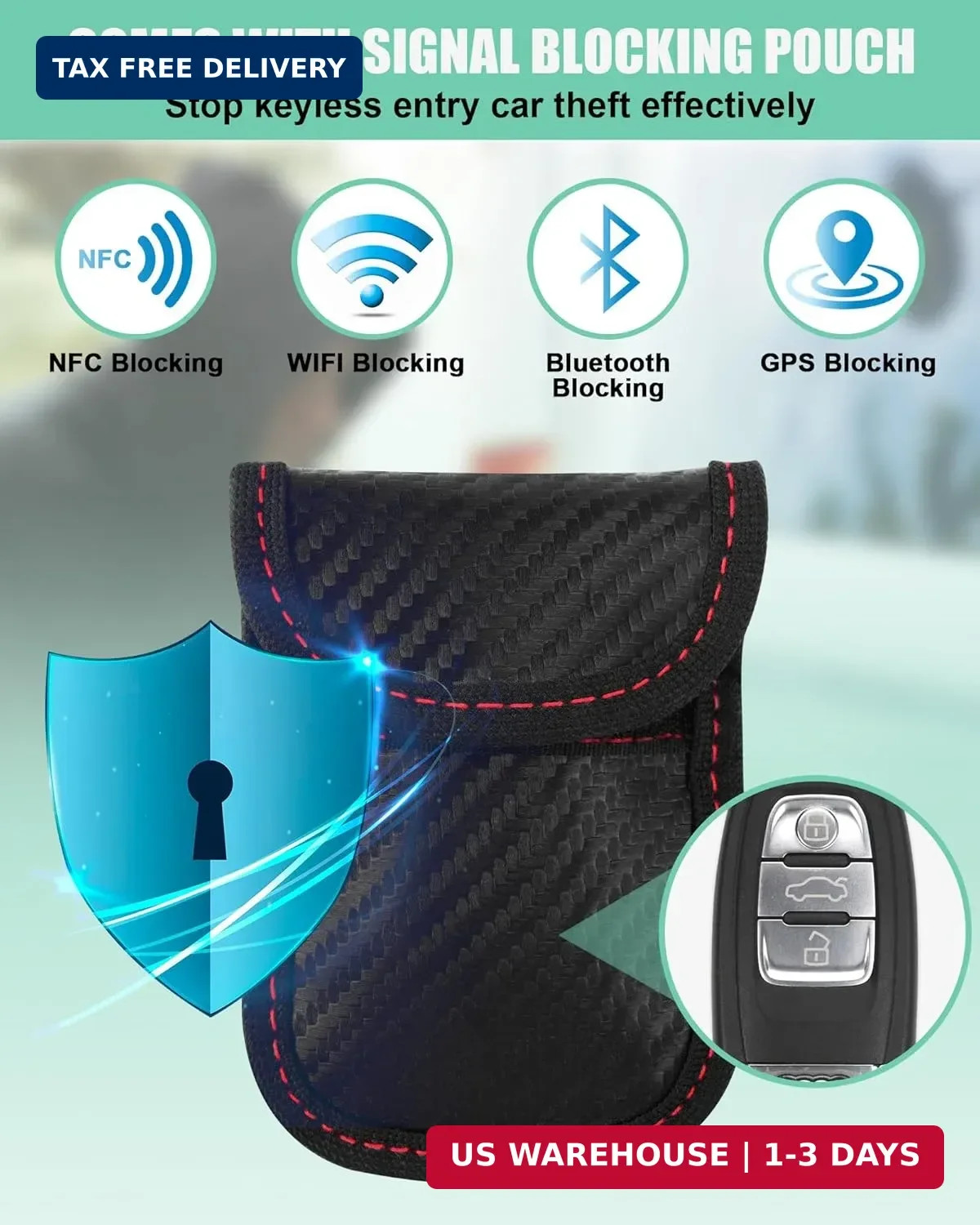 Car Lock Box Punch Button Combination Car Window Key Safe Box Portable