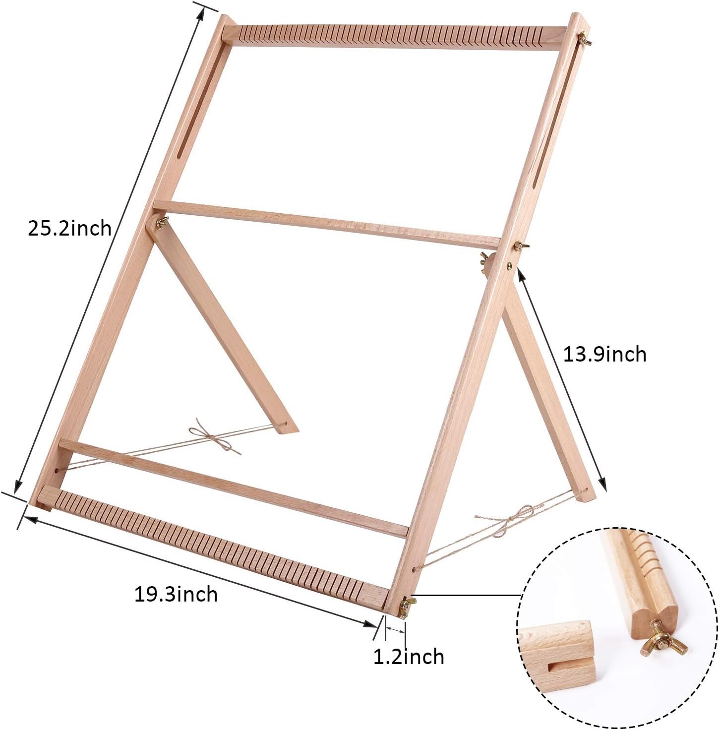 Durable 10-Piece Weaving Loom Set with Adjustable Stand for Creative Beginners