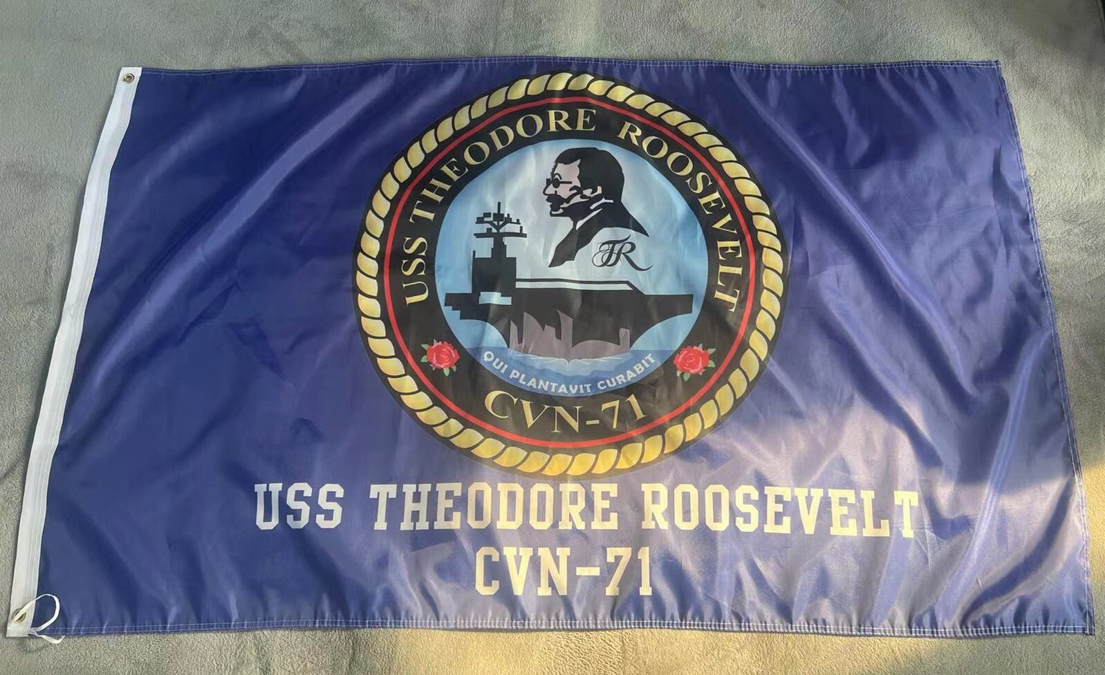 USN USS Theodore Roosevelt TR CVN-71  3x5 ft Single-Sided Flag Banner