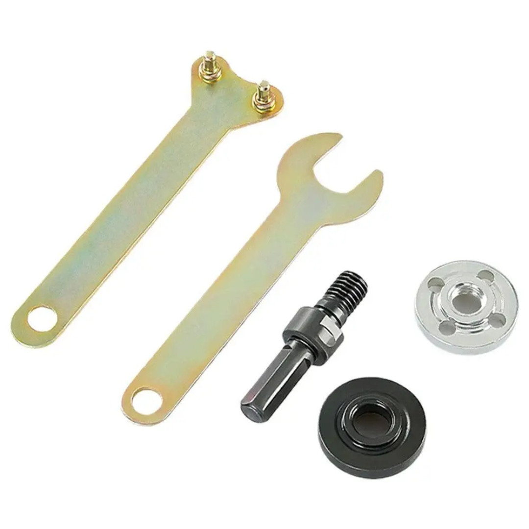 10mm 5Pcs Drill to Angle Grinder Adapter Set - Variable Rod Converter Tools