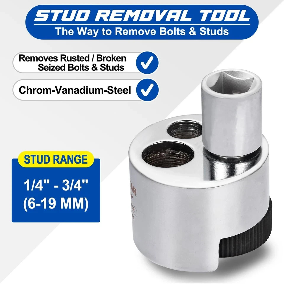Spurtar Stud Remover Fit 1/4" to 3/4" (6 19mm) Bolt Extractor Nut Silver