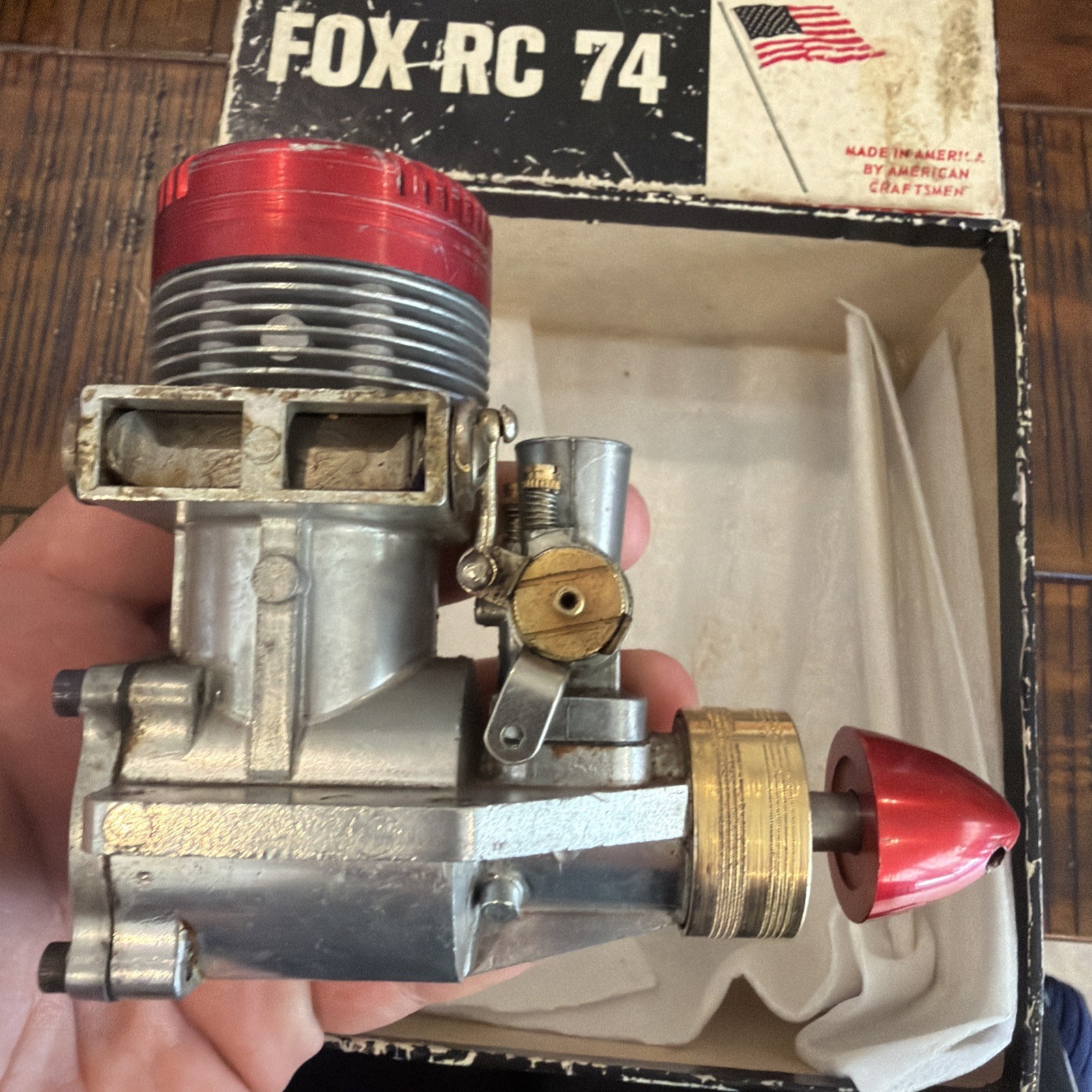 Fox Model RC74 Airplane Engine w/ Original Box