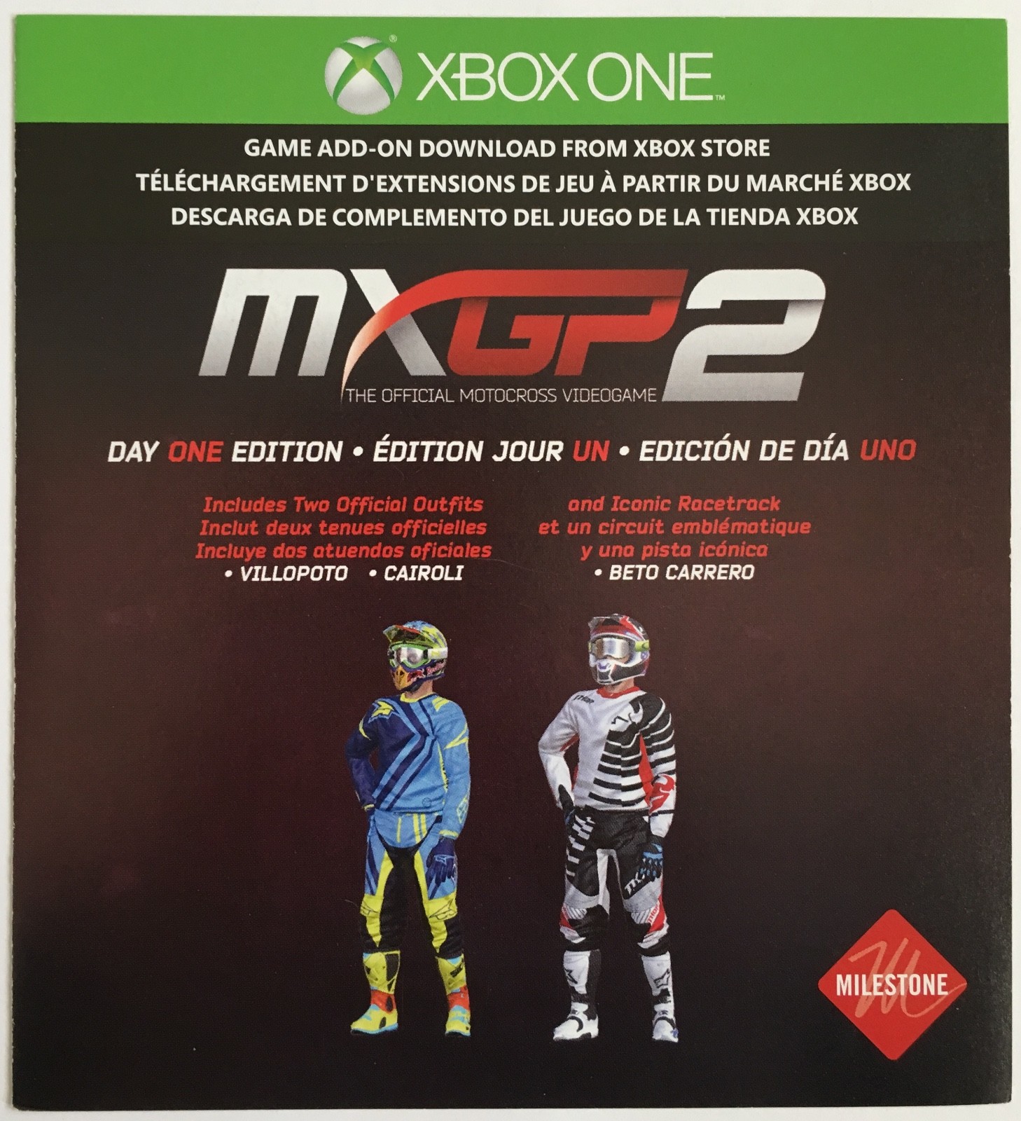 MXGP 2 Day One Edition DLC Add-On for Xbox One X1