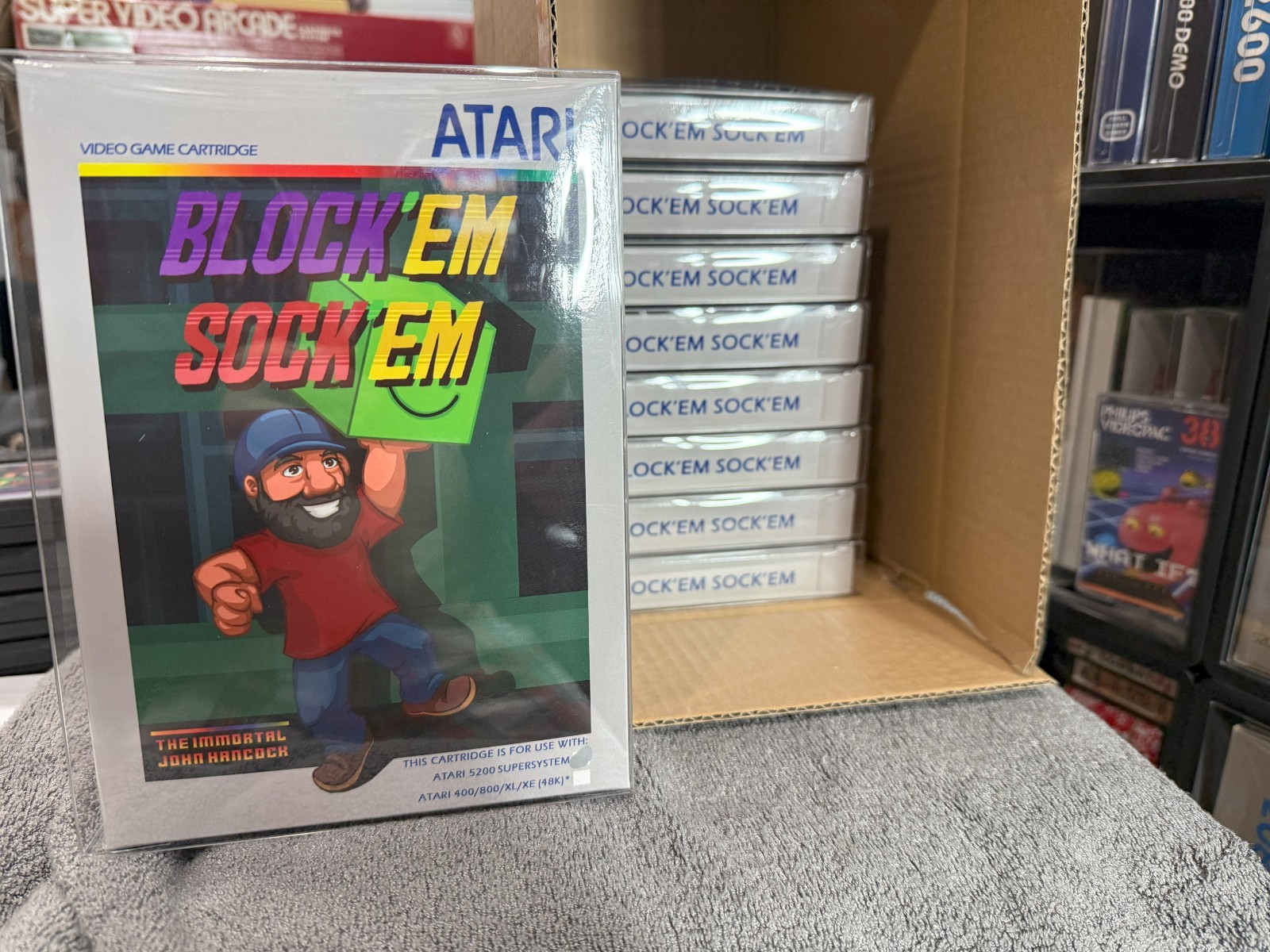 Atari 5200 Block'em Sock'em New Puzzle Game Autographed and Numbered