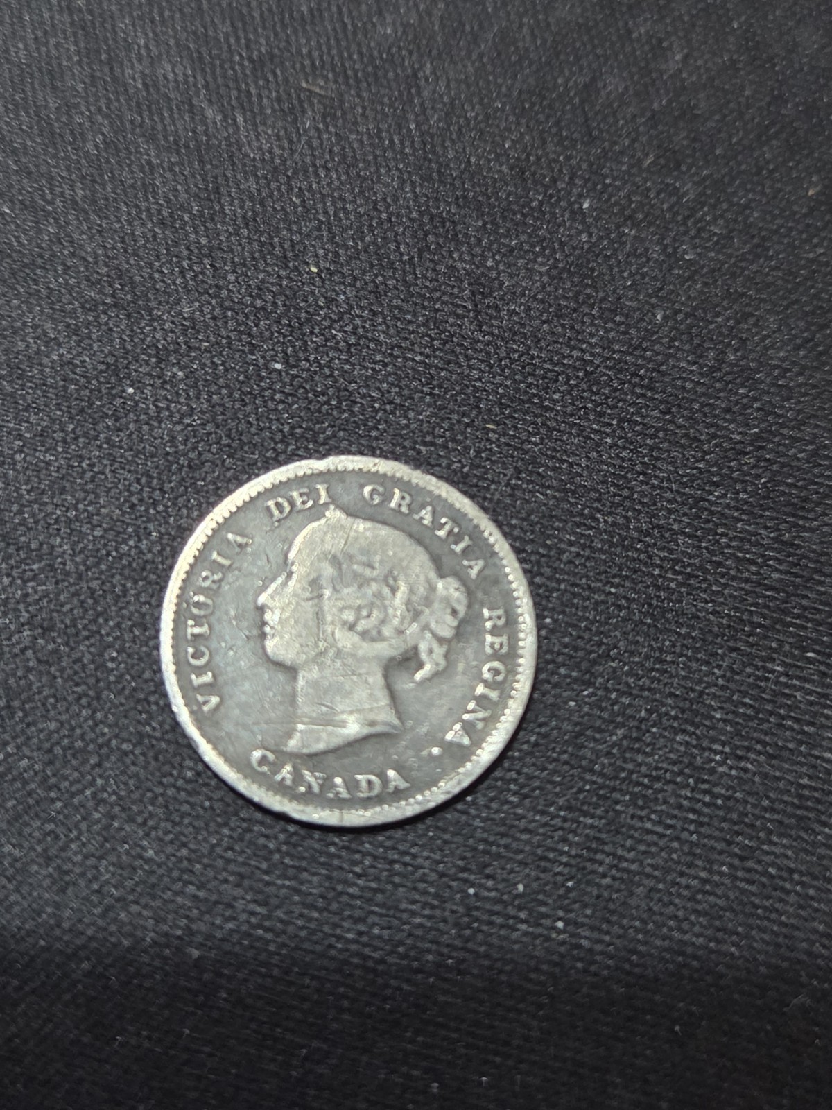 1887 Canada 5 Cents Silver Coin