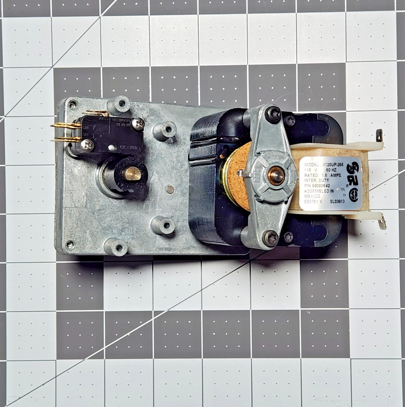 Wolf Downdraft Vent 803589 808433 Gear Motor w Switches ~ Genuine OEM [Video]