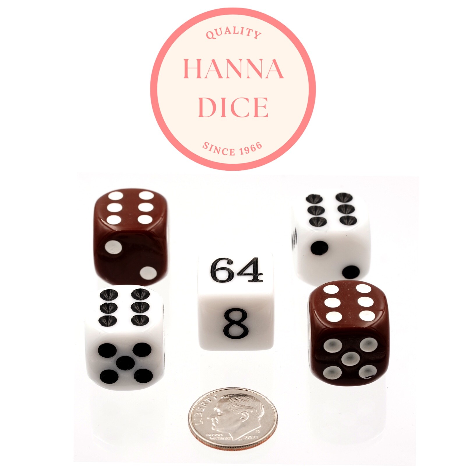 Backgammon Doubling Cube and Dice Set