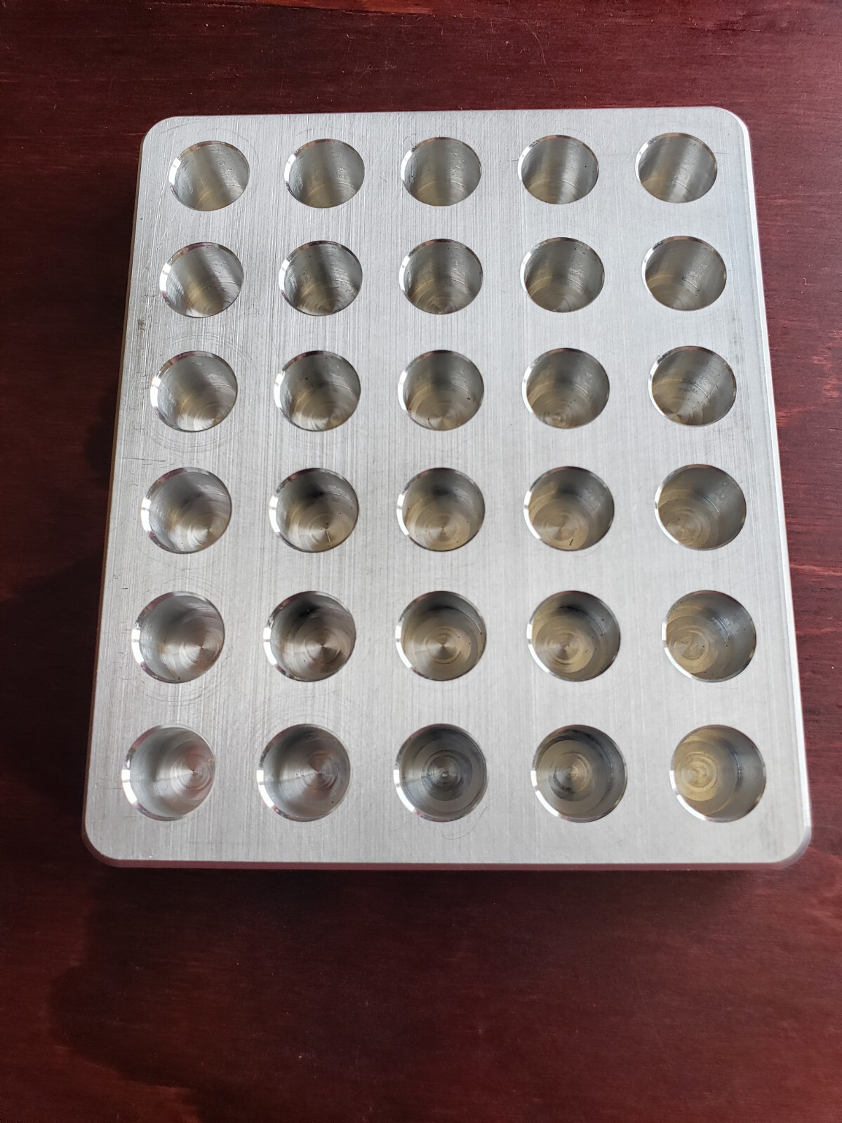 Reloading Block / Tray Precision CNC Machined from 6061 T6 Aluminum c-bore .485