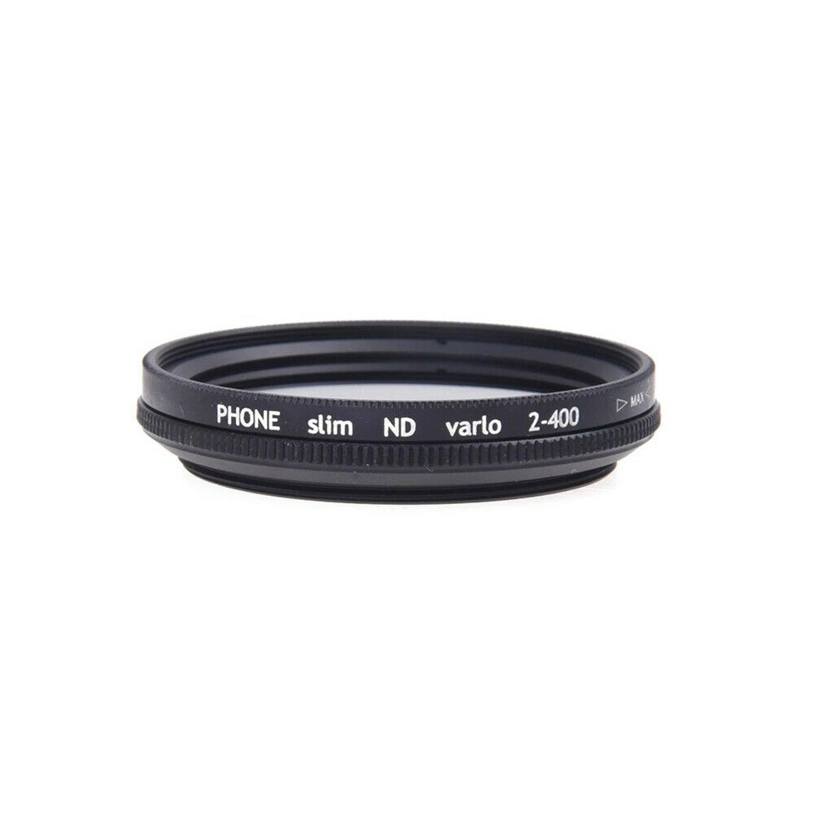 Phone Camera Lens Variable ND filter Neutral Density ND2-ND400 37mm with Clip