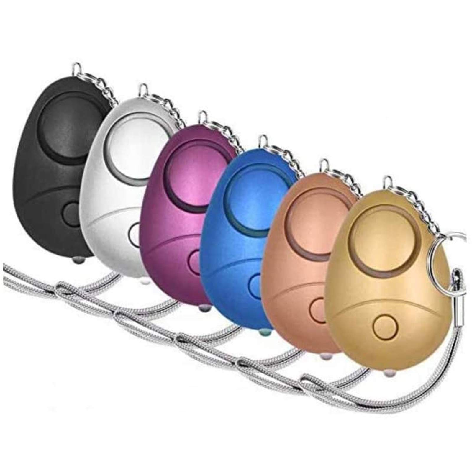 KOSIN Personal Safety Alarm, 6 Pack 140DB 2.7 x 1.7 x 0.7 inch, Multi