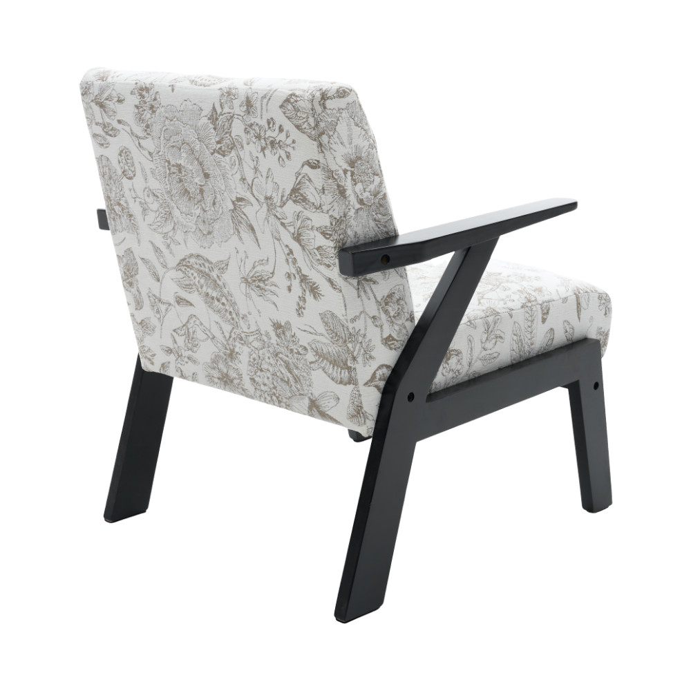 Mid-Century Modern Lounge Armchair w/ Seat Cushion for Living Room & Study