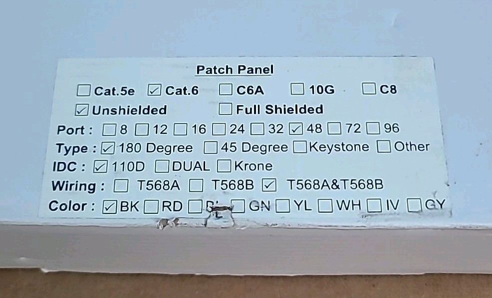 NEW Unshielded 48 Port CAT6 Patch Panel PP2-305/48P FAST SHIP