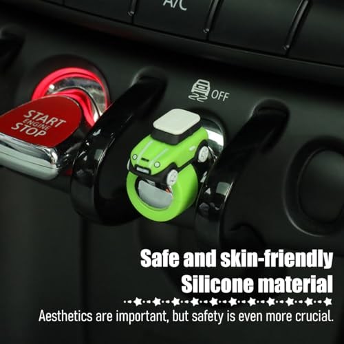 HZEL Car Engine Start Stop Button Cover, Vehnicle Model Push to Lime Green