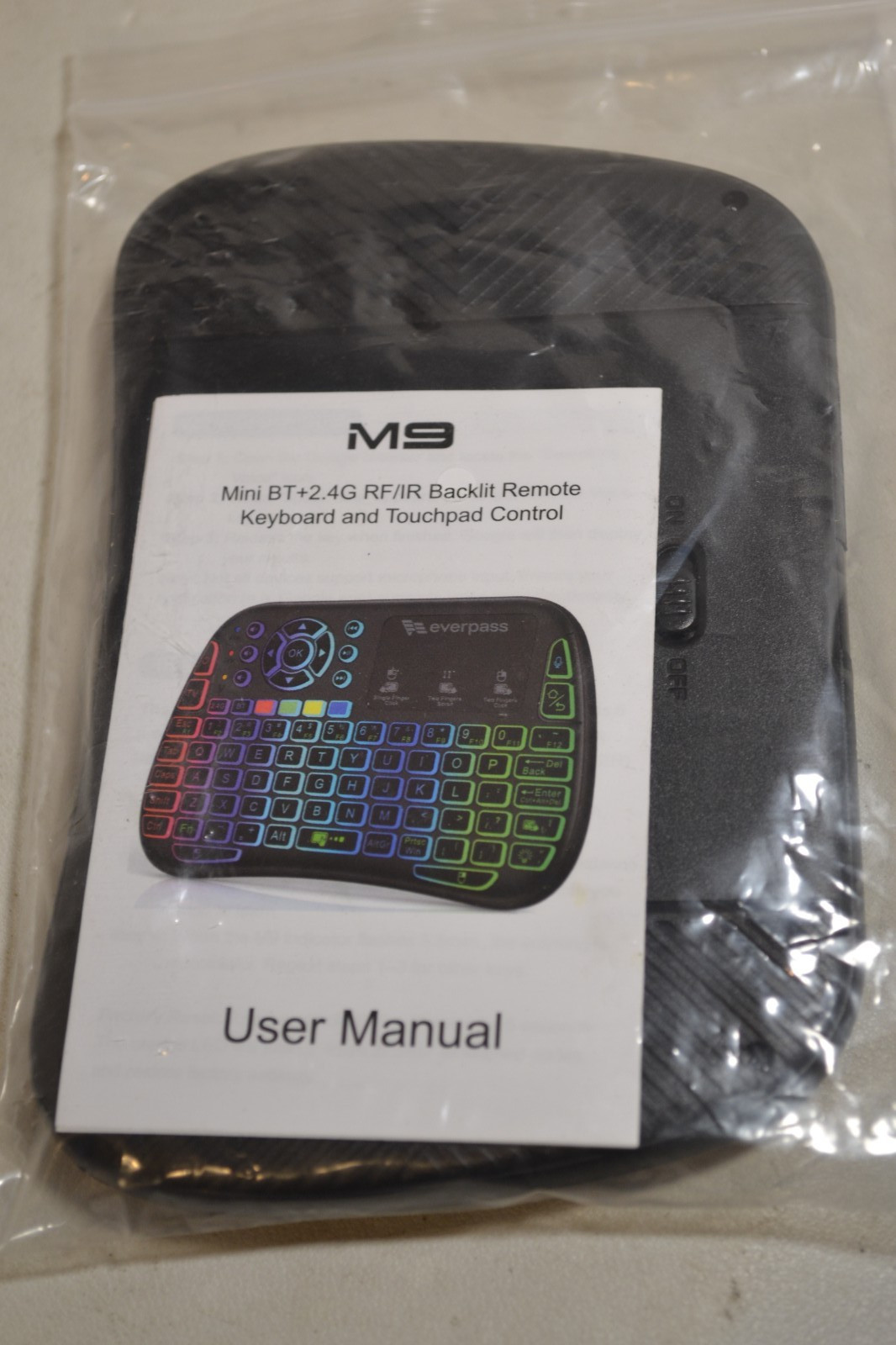 Everpass M9 Mini BT+2.4G RF/IR Backlit Remote