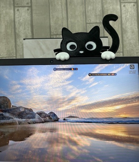Monitor Sitter Decoration – Cute Screen Sitter Desk Cute Cat