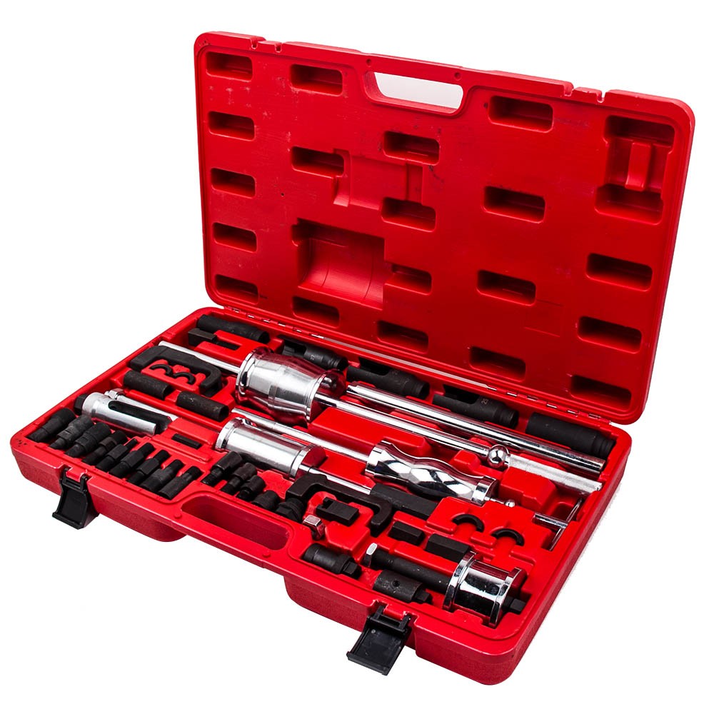 Auto Truck Diesel Injector Extractor Slide Hammer Puller Adapter Tool Kits 40PCs