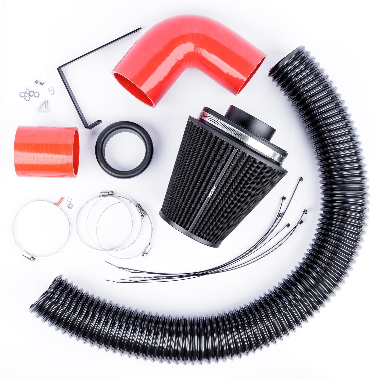 Proram Performance Cone Air Filter Intake Induction Kit to fit VW MK5 R32 - Red