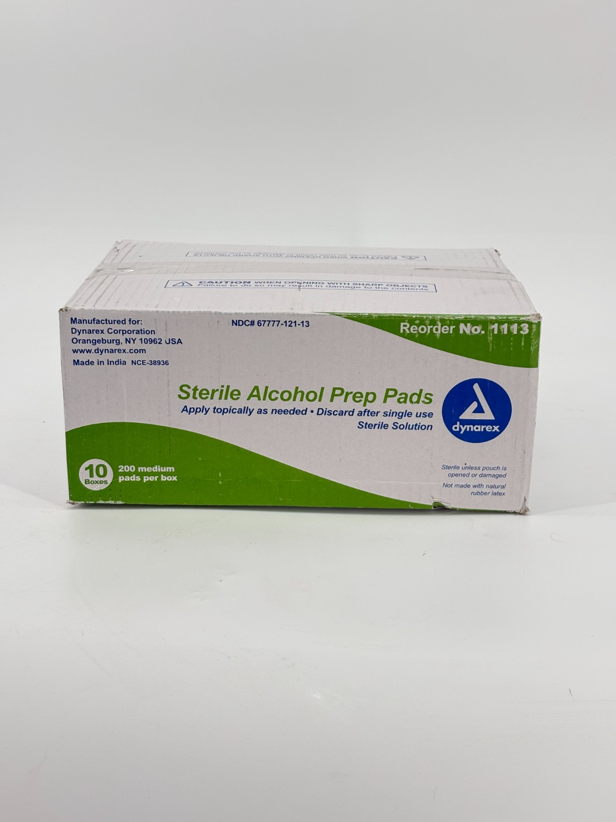 Dynarex Sterile Alcohol Prep Pads, Medium - 200-Piece