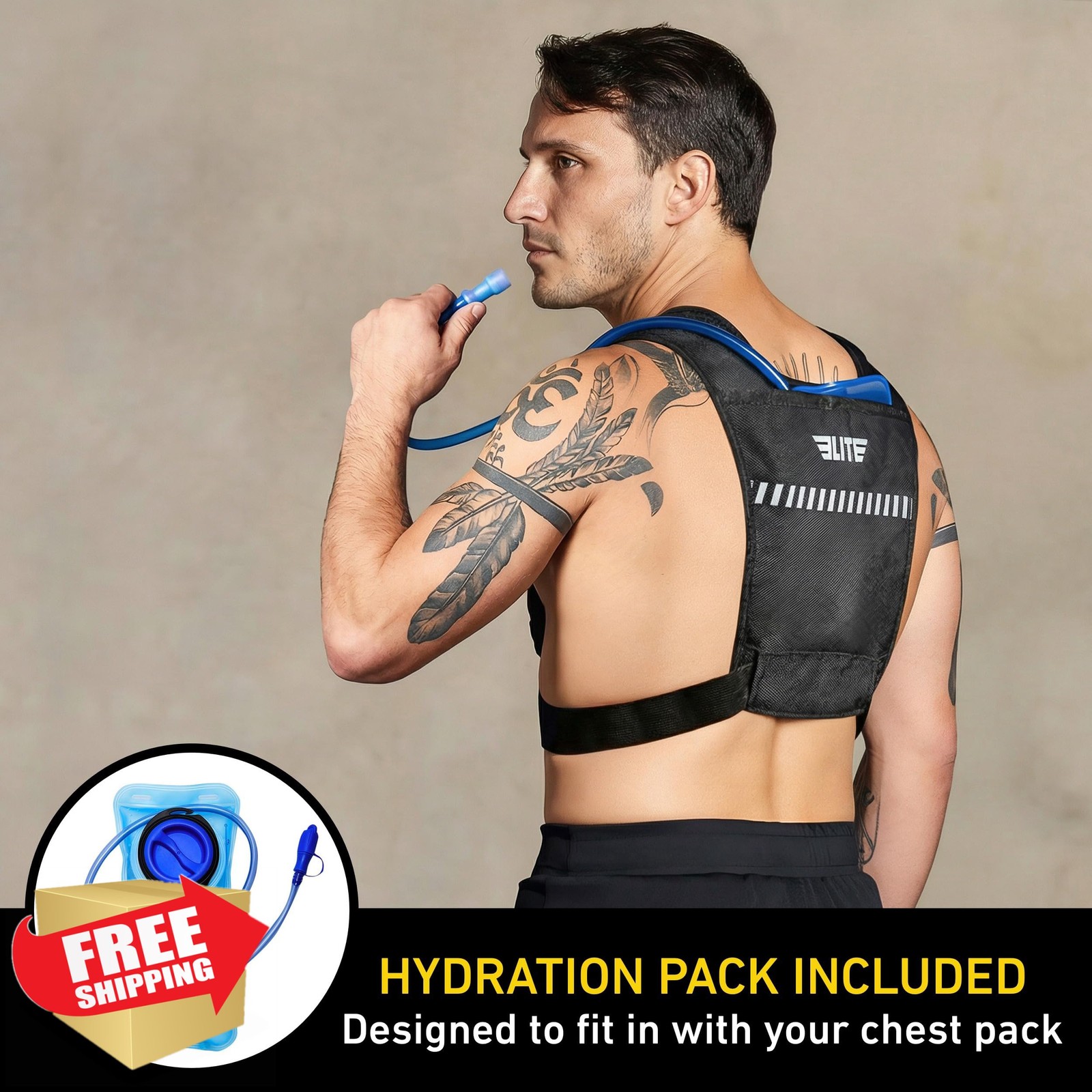 Elite Hydra Running Chest Pack Hydration Vest Gun Phone Camera