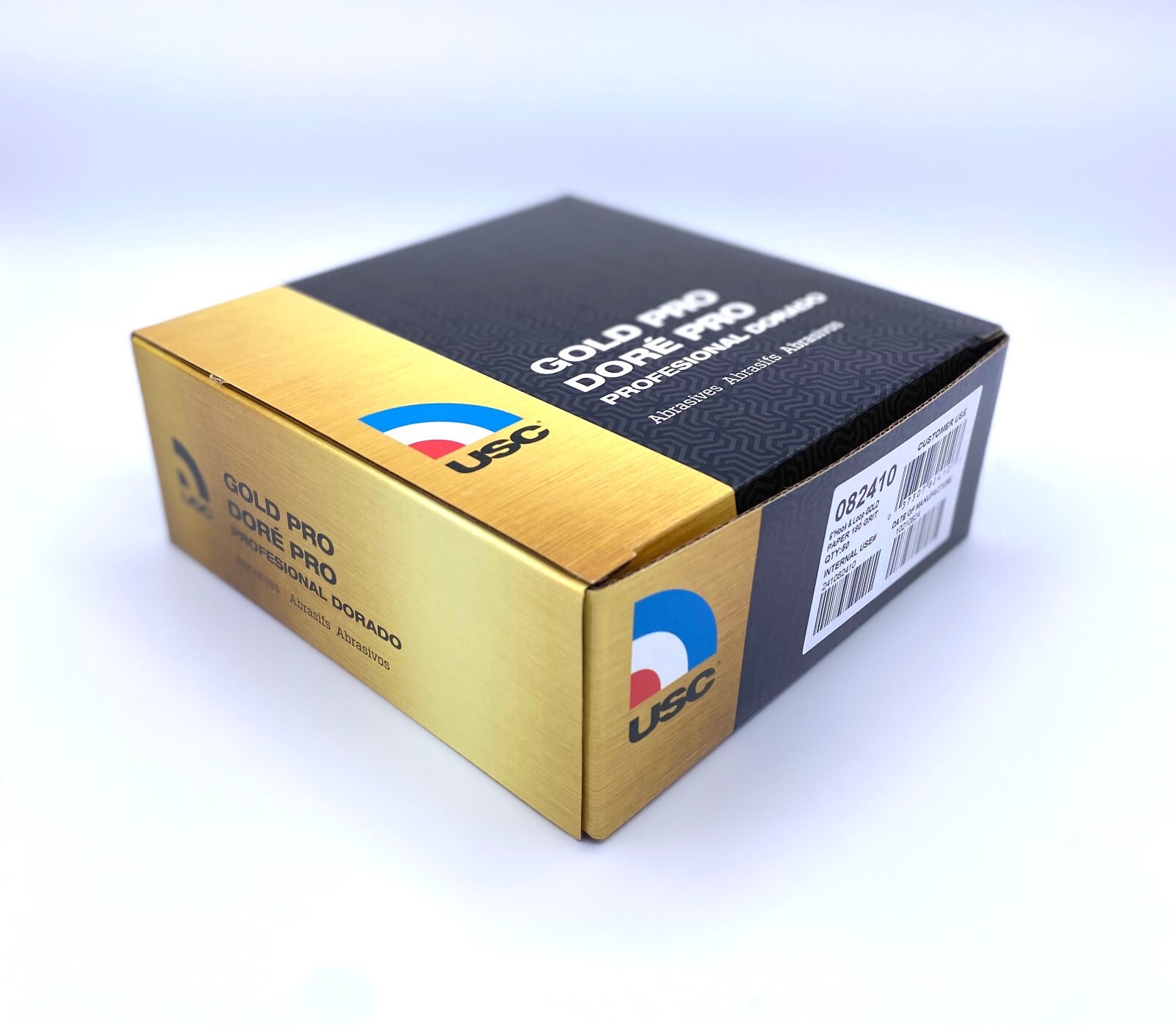 USC Sandpaper Hook & Loop 6" GOLD 600 Grit 50/BOX 82418