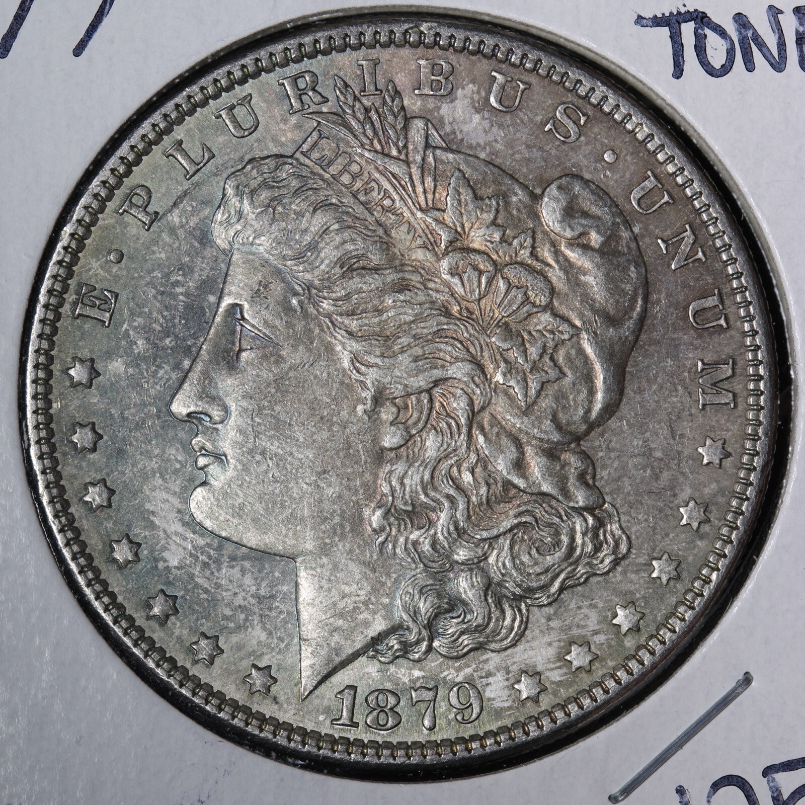 1879 Morgan Silver Dollar BU Toned - Nice Color! E715 ZHR