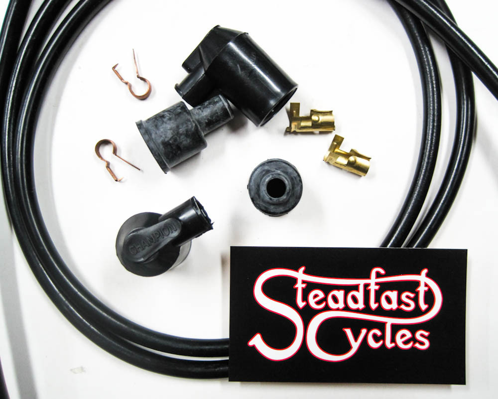 Champion spark plug wire kit copper Triumph Norton BSA AJS RE Matchless HRD