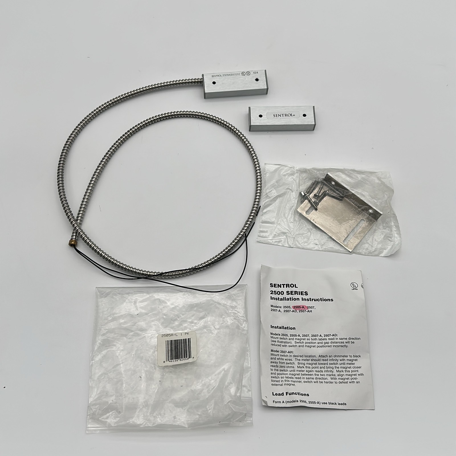 Sentrol Surface Mount Magnetic Door Alarm Contact 2505-AL