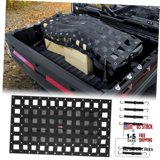 Cargo Net with Adjustable Straps Compatible with Truck Pickup UTV Polaris