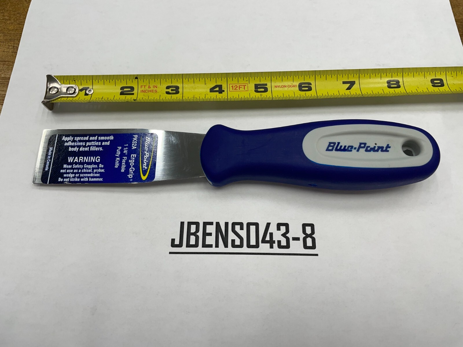 Blue-Point Tools NEW Soft Grip Flexible Straight Putty Knife / Scraper PK52A