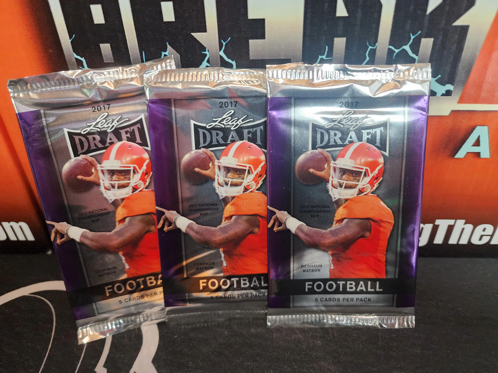 3 shots at Mahomes rookies! Personal Break THREE pack lot of 2017 Leaf Draft