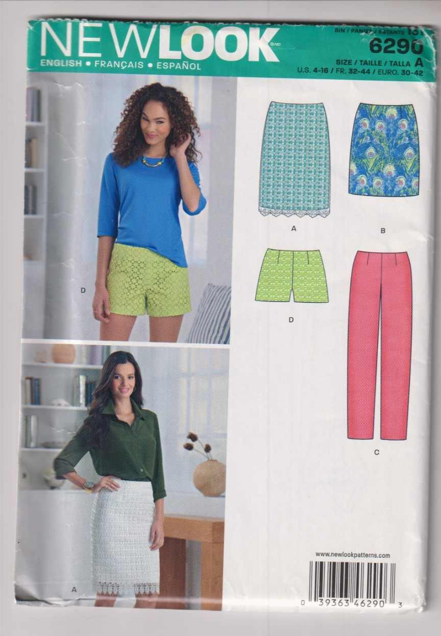 6290 NEW LOOK - SKIRT SHORTS & PANTS - Sz 4/6/8/10/12/14/16