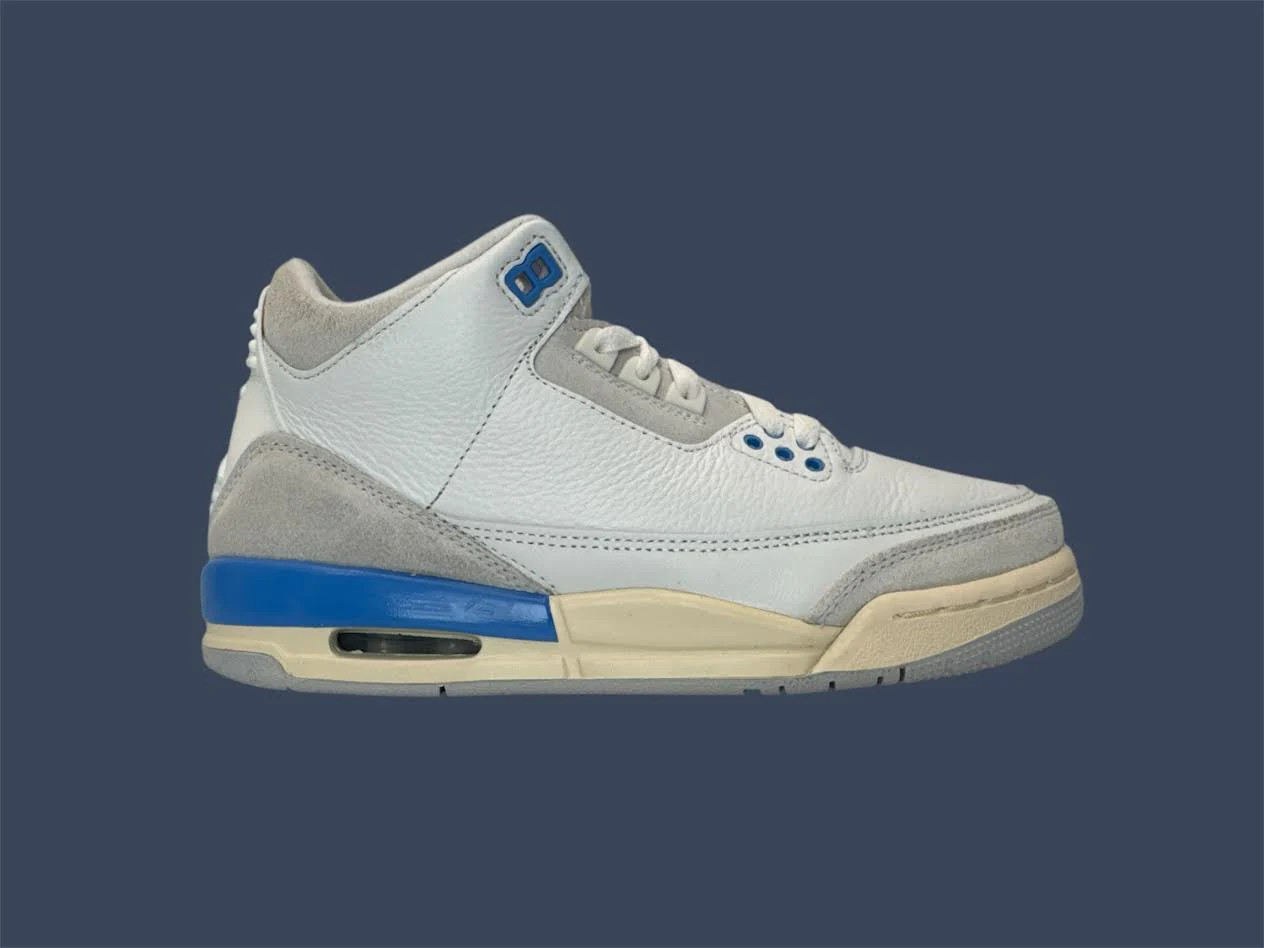 Youth Nike Air Jordan 3 Retro GS Summit White Hydrogen Blue 6Y | DM0967-101