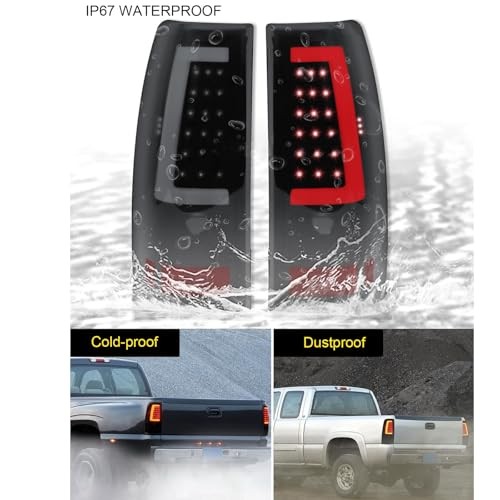 MOCW Updated LED Tail Light Assembly Chevy Silverado Smoke