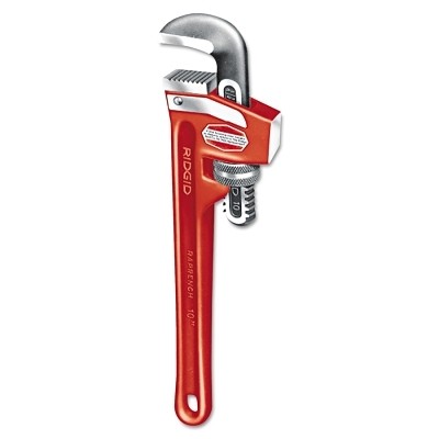 Rapwrench Pipe Wrench, 10 in, Alloy Steel Jaw Ridge Tool Company  31395