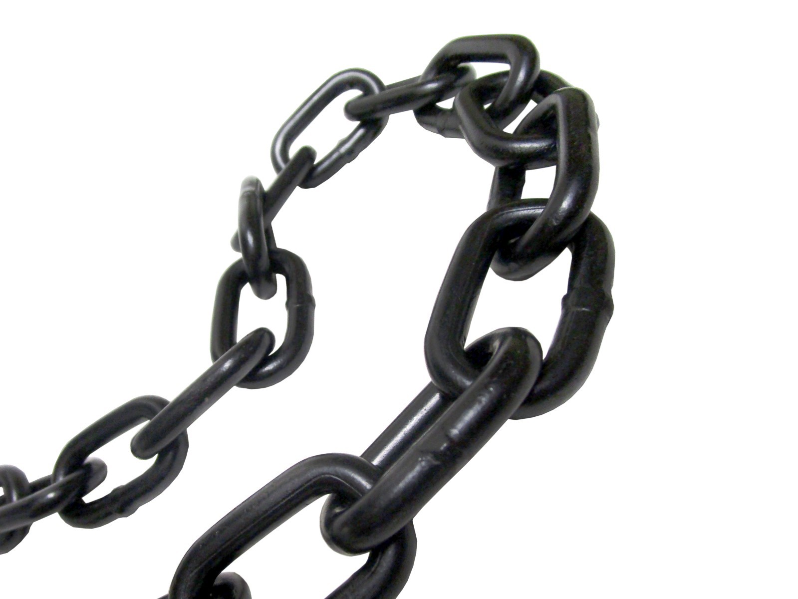 3/8" x 20' Grade 30 Safety Chain Black Coated Barrier Fence Swing Set