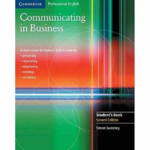 Communicating in Business: A Short - Paperback, by Sweeney Simon - Very Good g