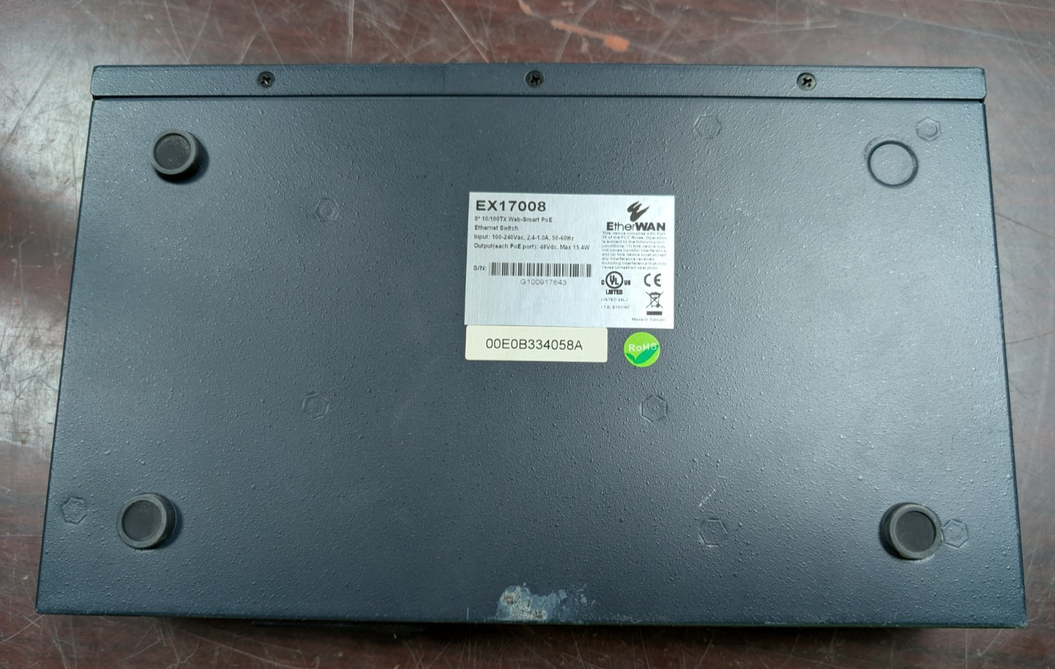 🤪 ETHERWAN 8 PORT ETHERNET SWITCHING PLATFORM EX17008
