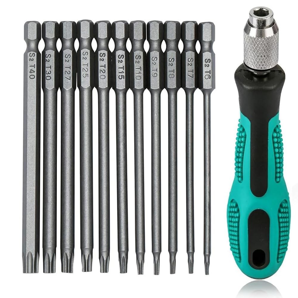Fongmore 12PCS 75mm Torx Security Head Screwdriver Drill Set 1/4 Inch Hex...
