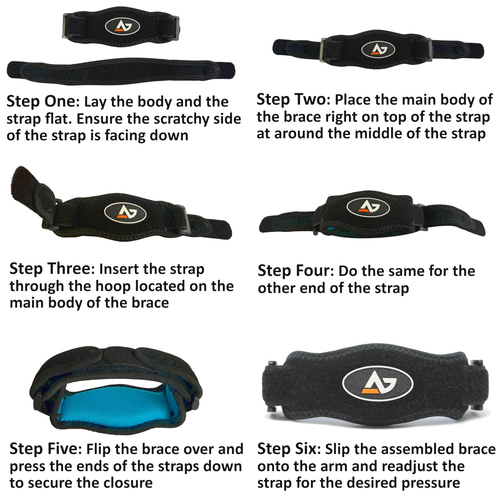 AetherGear Tennis Elbow Brace with Bonus Replacement Strap 1 pack Forearm Br...