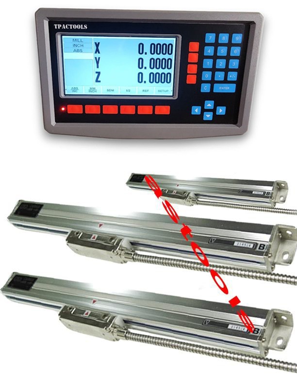 9x42 BRIDGEPORT DRO 3 AXIS MILL PACKAGE LINEAR SCALES FREE SHIPPING