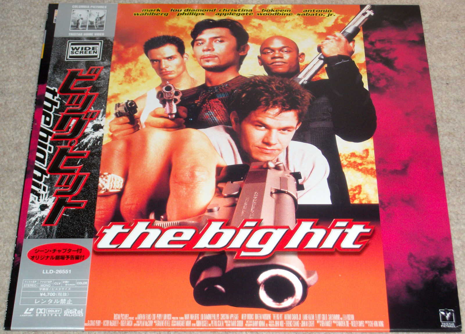 Mark Wahlberg THE BIG HIT Lou Diamond Phillips JAPAN LASERDISC LD NTSC (1998)