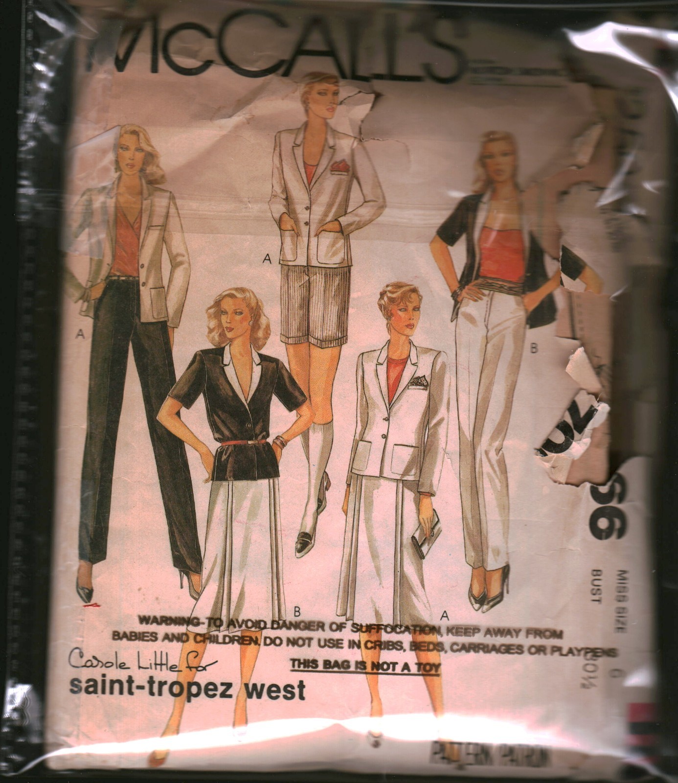 7066 Vintage McCalls SEWING Pattern Misses Shorts Jacket Skirt Pants OOP Sew 6