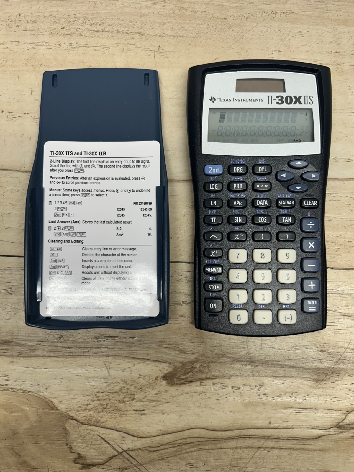 Texas Instruments TI-30XIIS 2 Line LCD Display Solar Powered Calculator